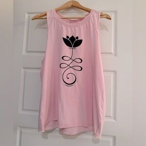 YOGA LOTUS TANK, PINK SMALL - YOGA tank, unalome, earthy, spiritual, yoga shirt